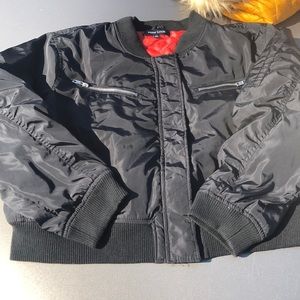 black bomber jacket